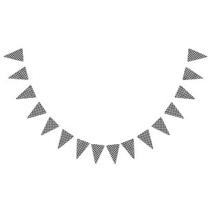 Chequered Pattern Race Car Theme Bunting