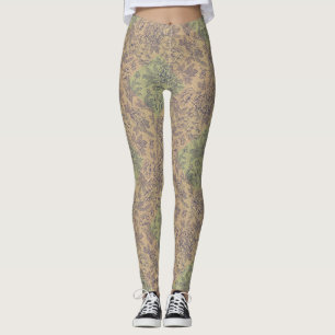 Chequered pattern small green w lorange BG Leggings