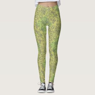 Chequered pattern small green w lyellow BG Leggings