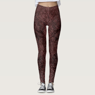 Chequered pattern small red 01w Black BG Leggings