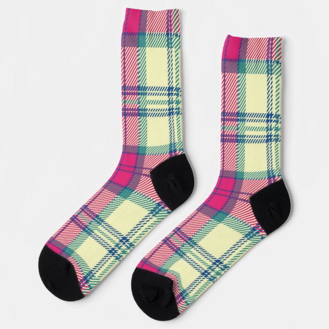 Chequered pattern socks (Left)
