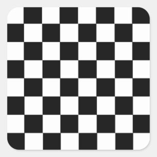 Chequered Pattern Square Sticker