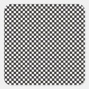 Chequered Pattern Square Sticker