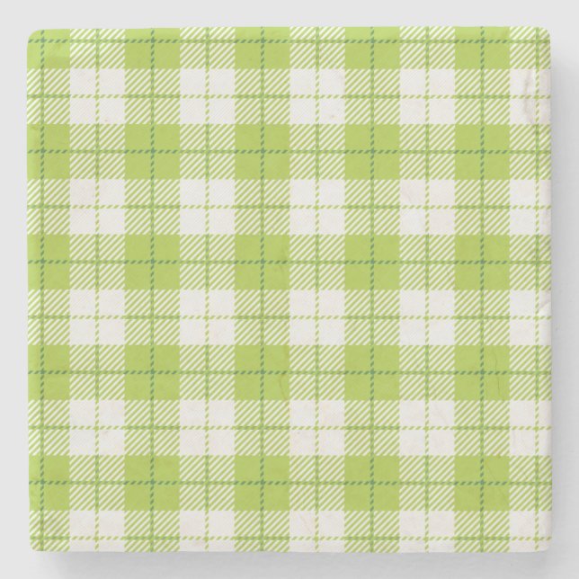 Chequered pattern stone coaster (Front)