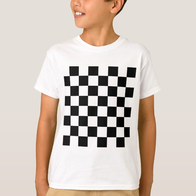 Chequered Pattern T-Shirt (Front)
