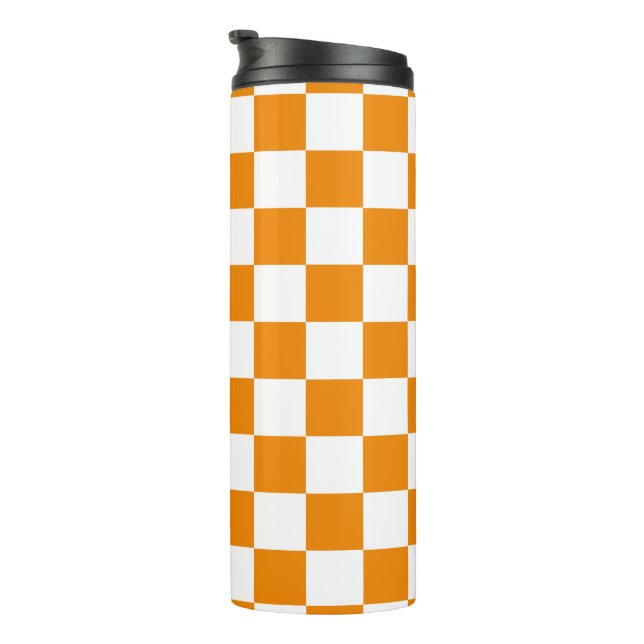 Chequered Pattern Thermal Tumbler (Rotated Right)