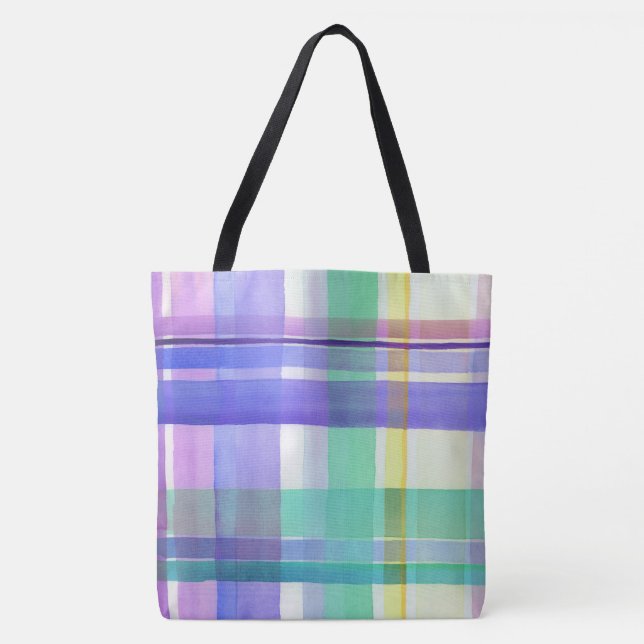 Chequered Pattern Tote Bag (Front)