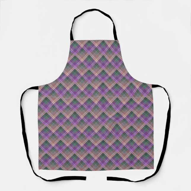 Chequered pattern with zig zag colouring apron (Front)