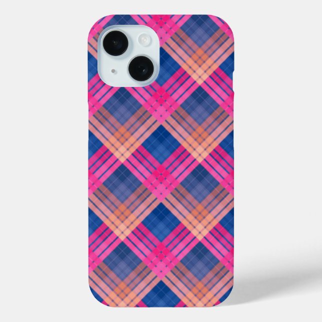 Chequered pattern with zig zag colouring Case-Mate iPhone case (Back)