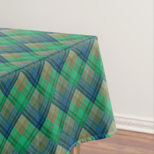 Chequered pattern with zig zag colouring tablecloth