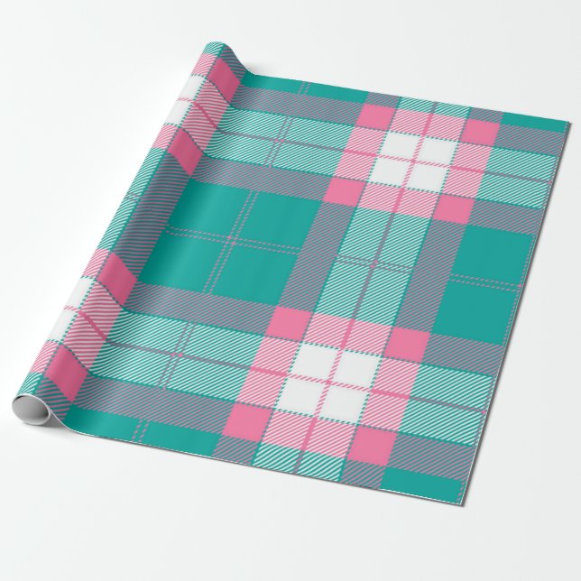 Chequered pattern wrapping paper (Unrolled)