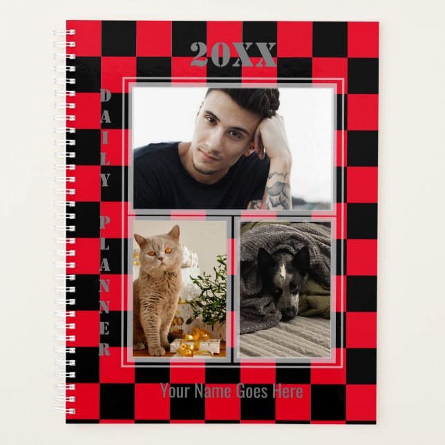 Chequered Photo Daily Planner - HAMbWG  (Front)