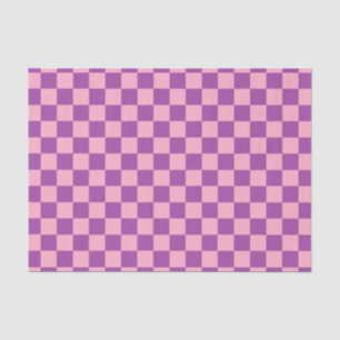 Chequered Pink and Purple Tissue Paper