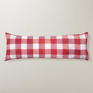 Chequered Plaid Black And White Body Cushion