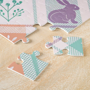 Chequered Plaid Easter   Jigsaw Puzzle