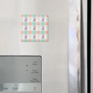 Chequered Plaid Easter Magnet