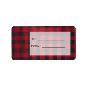 Chequered Plaid Red and Black Label