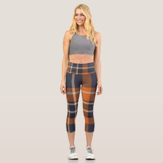 Chequered Print Capri Leggings