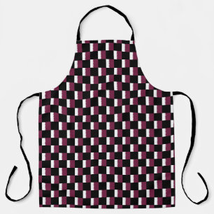 Chequered Qatar Flag Pattern Apron
