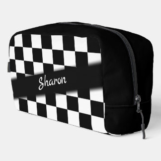 Chequered Race Flag Personal Dopp Kit