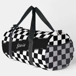 Chequered Race Flag Personal Duffle Bag