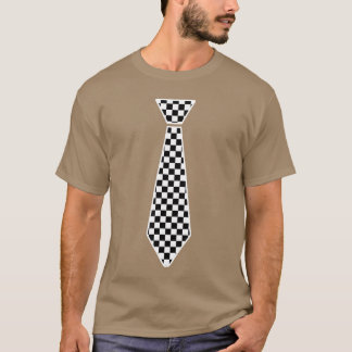 Chequered Race Flag Tie Cute Necktie Funny Boys To T-Shirt