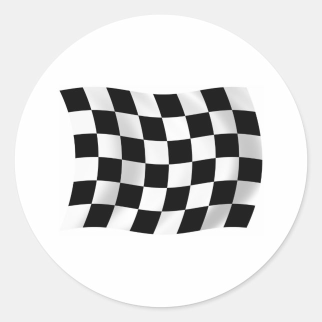 Chequered Racing Flag Sticker (Front)