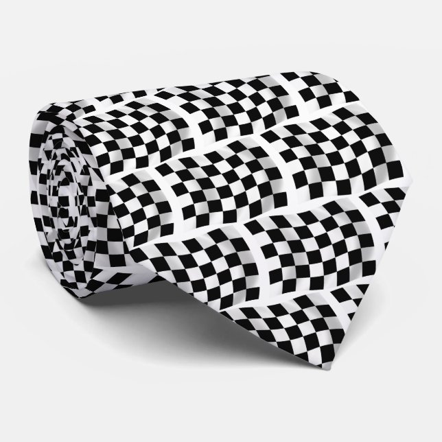 Chequered Racing Flag Tie (Rolled)