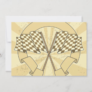 Chequered Racing Flags Invitations