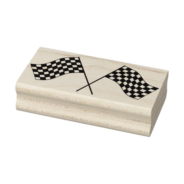 Chequered racing flags   Rubber Stamp (Stamp)