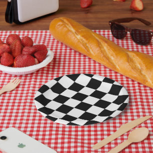 Chequered Racing Insipired Paper Plate
