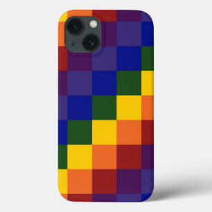 Chequered Rainbow iPhone 13 Case