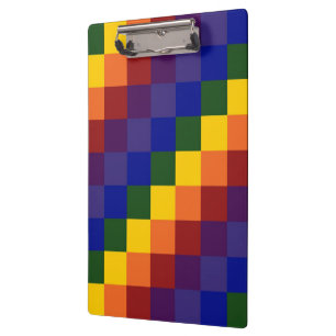 Chequered Rainbow Clipboard
