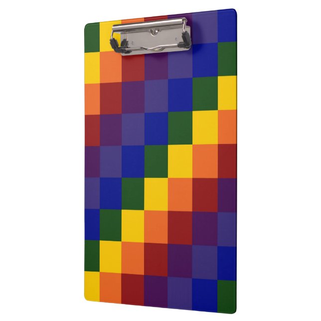 Chequered Rainbow Clipboard (Left)