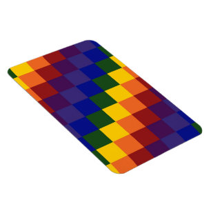 Chequered Rainbow Magnet