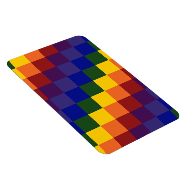 Chequered Rainbow Magnet (Right Side)