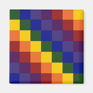 Chequered Rainbow Magnet