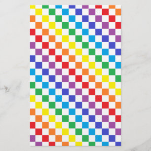 Chequered Rainbow Stationery