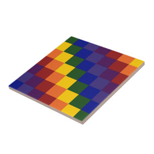 Chequered Rainbow Tile