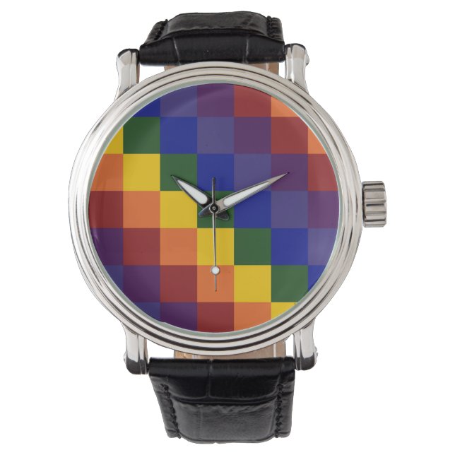 Chequered Rainbow Watch (Front)