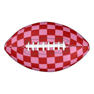 Chequered Red and Hot Pink  American Football