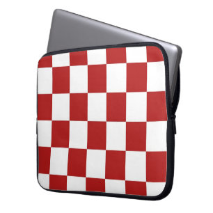 Chequered Red and White Laptop Sleeve