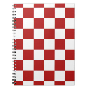 Chequered Red and White Notebook