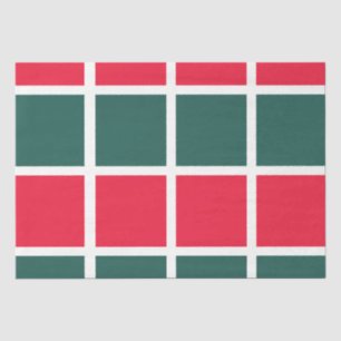 Chequered Red Green Chequered Tissue Paper