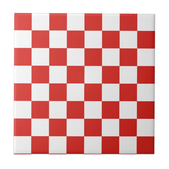 chequered red white tile (Front)