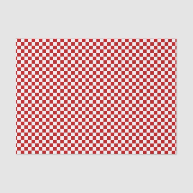 Chequered Red-White-Tissue Paper (Front)