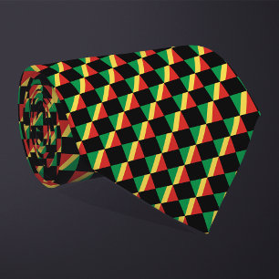 Chequered Republic of the Congo Flag   Tie
