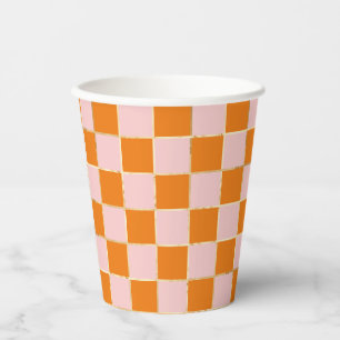 Chequered Retro Paper Cups