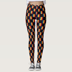 Chequered Romania Flag Pattern  Leggings