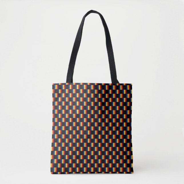 Chequered Romania Flag Pattern  Tote Bag (Front)